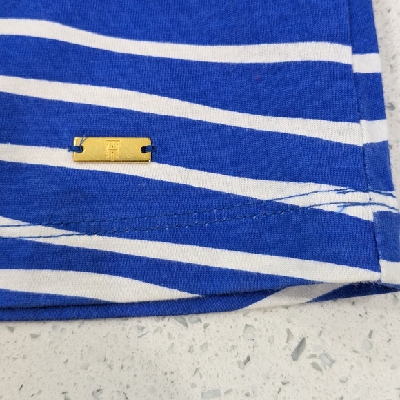 Tommy Hilfiger Women Blue Red Cotton Striped Maxi Skirt Casual Pockets Spring S - Picture 7 of 14